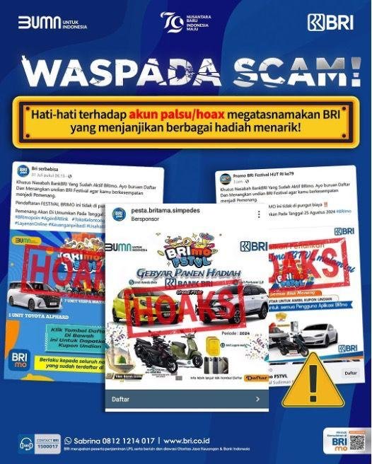 Waspada Penipuan, Ini Cara Bedakan BRImo FSTVL yang…